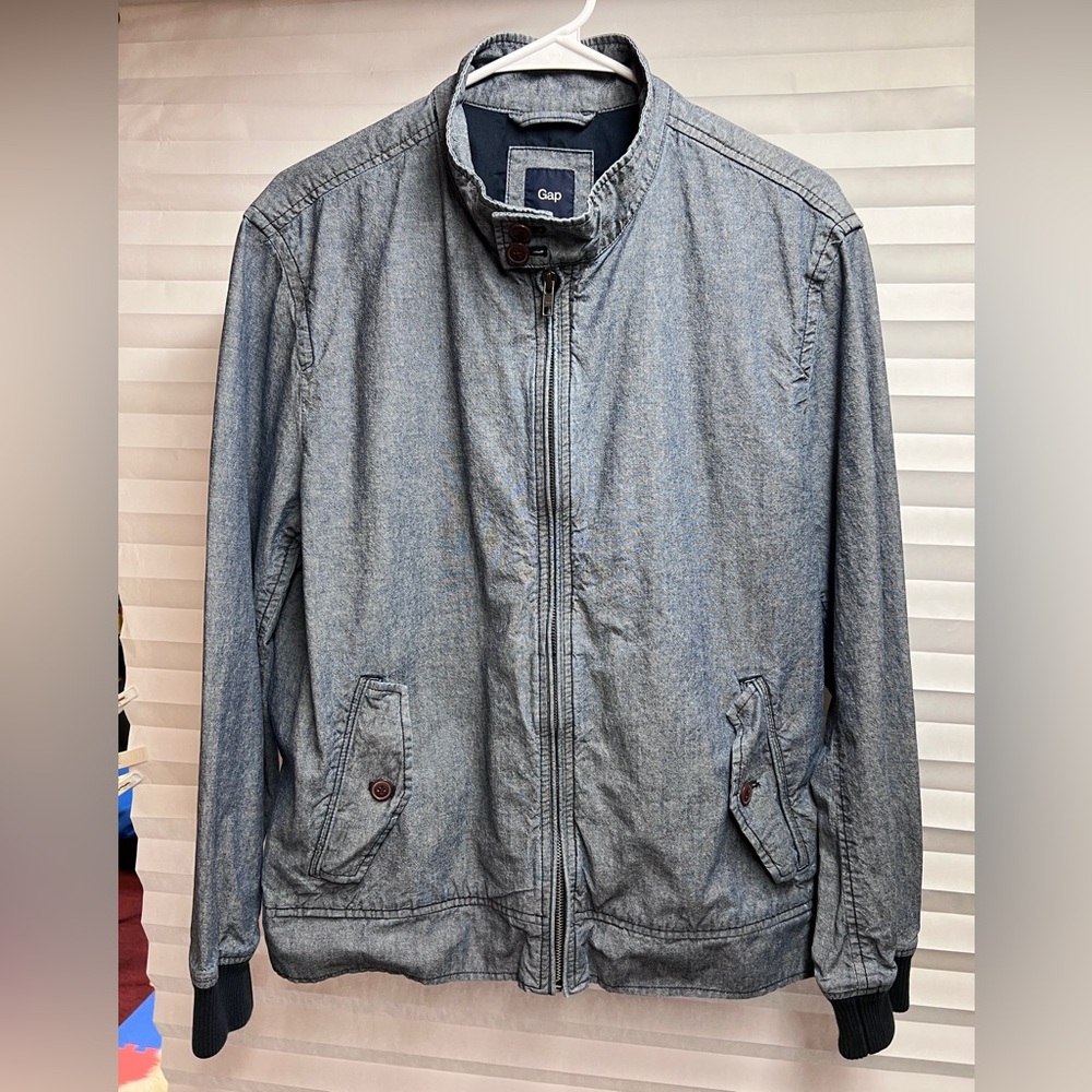 GAP Men's Denim Blue Lightweight Jacket, cotton 100%